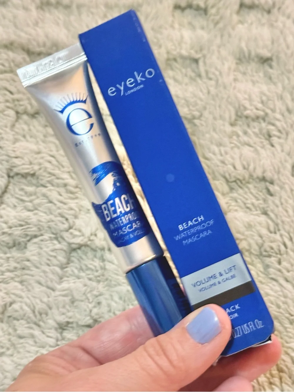 Eyeko Beach Waterproof Mascara in Blue and Silver